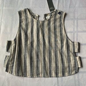Abercrombie & Fitch Striped Tank Top - Blue and Cream